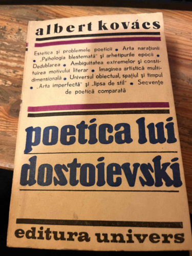 Kovács Albert - Poetica lui Dostoievski