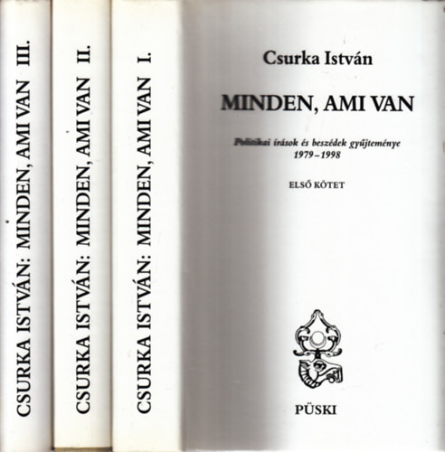 Csurka Istvn - Minden, ami van I-III. (dediklt)- Politikai rsok s beszdek gyjtemnye 1979-1998