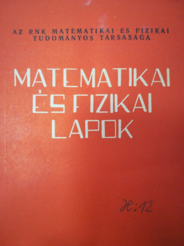 Matematikai s fizikai lapok 11. 1961 november