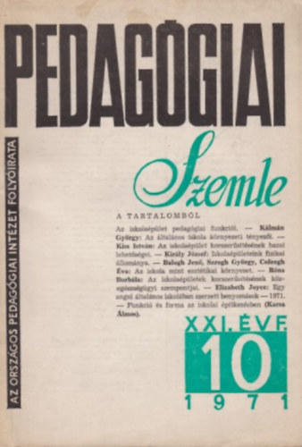 Pedaggiai szemle XXI. vf. 10 1971