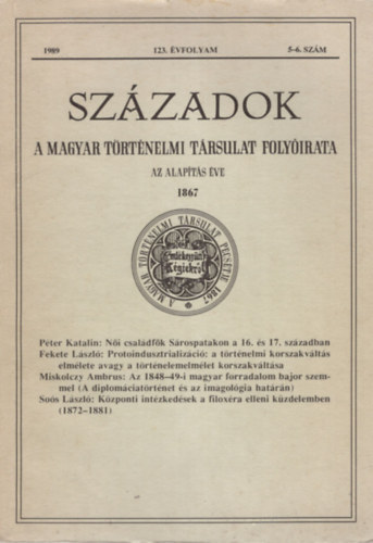 Pál Lajos - Századok - A Magyar Történelmi Társulat folyóirata - 1989. 123. évfolyam 5-6. szám