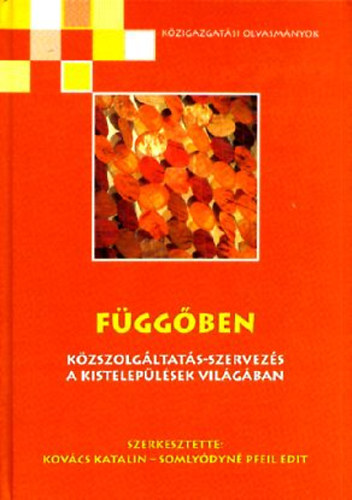 Kovács Katalin Somlyódyné Pfeil Edit - Függőben Közszolgáltatás-szervezás a kistelepülések világában