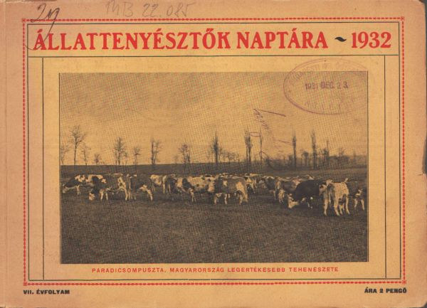 ber Ern - llattenysztk naptra 1932