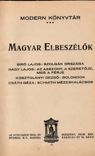 Br Lajos - Szolgk orszga