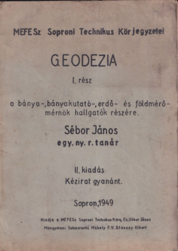 Sbor Jnos - Geodzia I-II.
