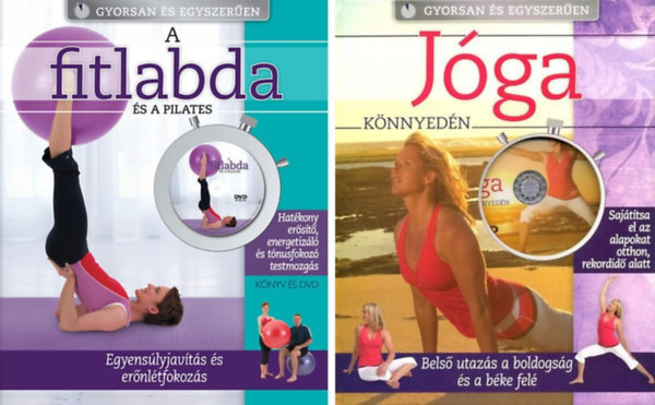 Jennifer Pohlman Searle Rodney; Gena Kenny - A fitlabda és a pilates - Egyensúlyjavítás és erőnlétfokozás -DVD-melléklettel+Jóga könnyedén -DVD-melléklettel -2 db könyv