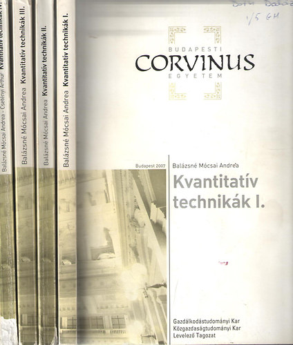 Bal�zsn� M�csai Andrea - Kvantitat�v technik�k I-IV.