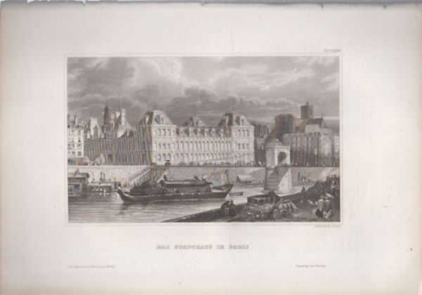 Das Stadthaus in Paris (Prizsi vroshza, Prizs, Franciaorszg, Eurpa) (16x23,5 cm lapmret eredeti aclmetszet, 1856-bl)
