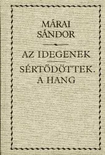 Márai Sándor - Az idegenek - A sértődöttek. A hang
