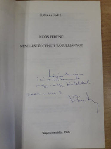 Kos Ferenc - Krta s Toll 1. - Nevelstrtneti Tanulmnyok
