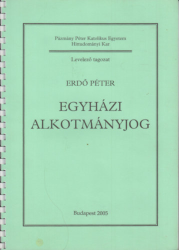 Erd Pter - Egyhzi alkotmnyjog