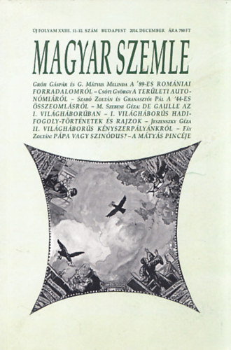 Borbndi Gyula  (szerk.) - Magyar szemle XXIII. 11-12. szm 2014., december