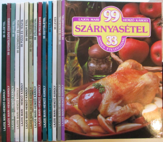 14 db a 99 tel 33 sznes telfotbal sorozatbl (Szrnyastel, Eltel, Gymlcssdessg, Hstel Stemny s torta, Pizza s tszta, nnepi tel , Sajt- s tojstel, Zldsgtl, Pecsenye, Egytltel, Salta, Leves,