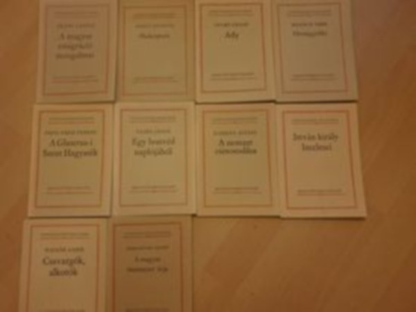 Vegyes - Gondolkodó Magyarok könycsomag (10 darab)A magyar önismeret útja,Csavargók-alkotók,István király intelmei,A nemzet csinosodása,Egy honvéd naplójából,A Glaserus-i Szent Hagyaték,Országgyűlés,Ady,Shakespeare,A magyar emigáció mozgalm