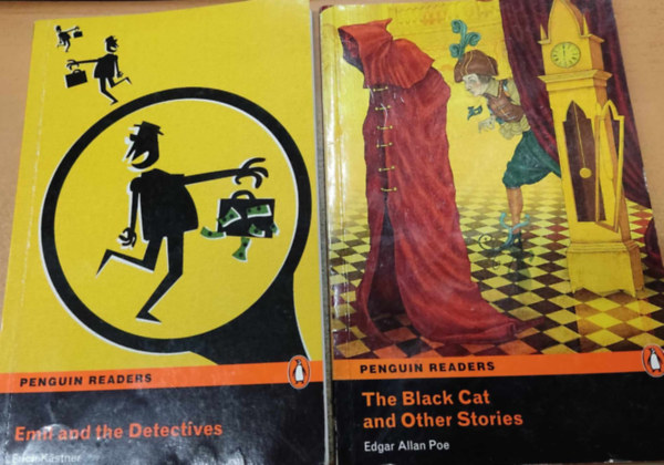 Erich Kstner, Edgar Allan Poe - 2 db Penguin Readers Level 3: Emil and the Detectives + The Black Cat and Other Stories