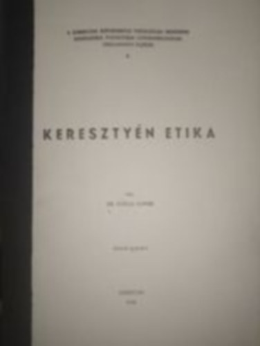 Kocsis Elem�r - Kereszty�n etika