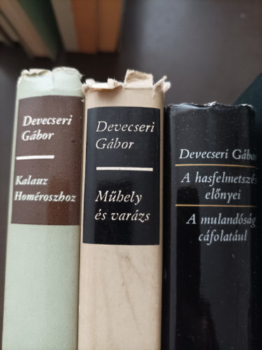 Devecseri Gbor - 3db Devecseri Gbor ktet: Kalauz Homroszhoz; Mhely s varzs; A hasfelmetszs elnyei- A mulandsg cfolatul
