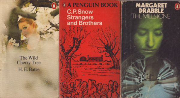 Margaret Drabble, C. P. Snow H. E. Bates - 3 db angol nyelv� reg�ny: The Wild Cherry Tree - The millstone - Strangers and Brothers