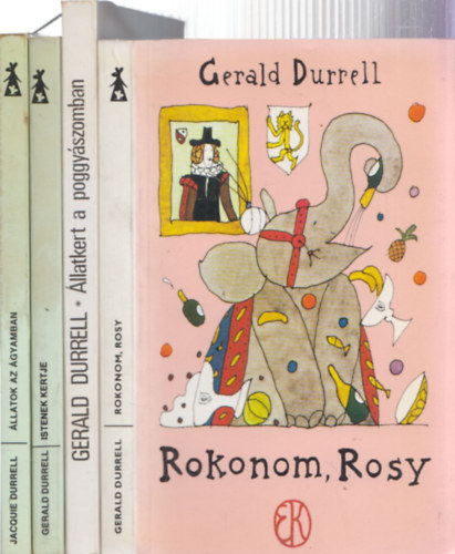 Jacquie Durrell Gerald Durrell - 4db humoros m - llatok az gyamban + Rokonom, Rosy + Istenek kertje + llatkert a poggyszomban