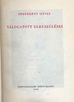 Tömörkény István - Tömörkény István válogatott elbeszélései