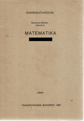 Szerencsi Sándor - Matematika