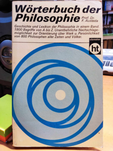 F.  Fausteda (Franz) - W�rterbuch der Philosophie (Filoz�fia sz�t�r)(Humboldt-taschenbuch 43)