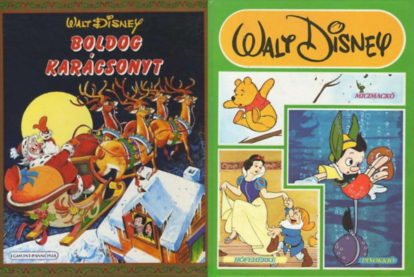 Walt Disney - 2 db Walt Disney mesek�nyv: Micimack� - H�feh�rke - Pinokki�  + Boldog kar�csonyt