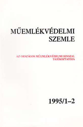 F. Mentnyi Klra szerk. - Memlkvdelmi szemle 1995/1-2
