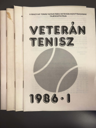 Esztergály Gyula Az MTSZ Veterán Bizottsága - Veterán tenisz 1986 I-IV.