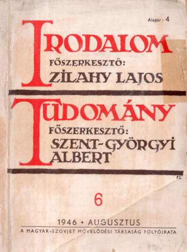 Zilahy-Szent-Gyrgyi szerk. - Irodalom-tudomny 6.  - folyirat