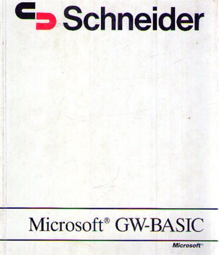 SCHNEIDER - Microsoft GW-BASIC Interpretierer