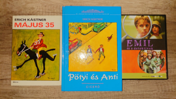 Erich K�stner - 2 kedves ifj�s�gi reg�ny Erich K�stnert�l + aj�nd�k Emil �s a detekt�vek DVD: P�tyi �s Anti, M�jus 35. + aj�nd�k DVD