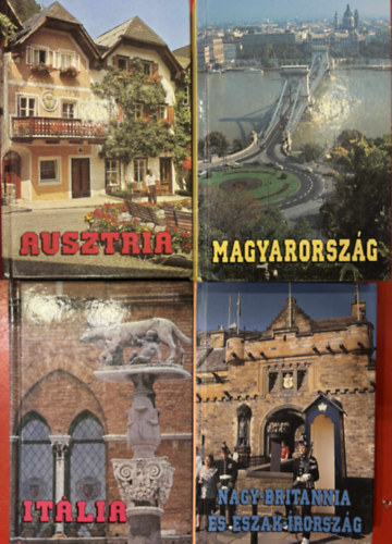4 db Panor�ma �tik�nyv (Ausztria, It�lia, Magyarorsz�g, Nagy-Britannia �s �szak-�rorsz�g)