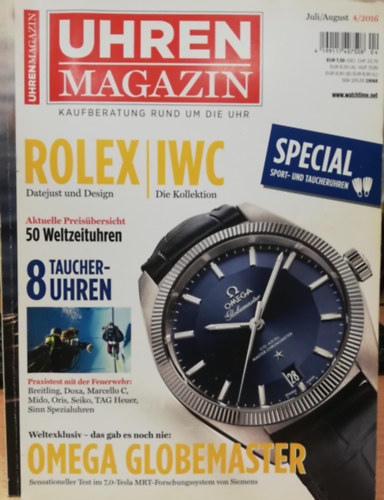 Uhren Magazin Jlius/Augusztus 4/2016 - Weltzeit-Uhren