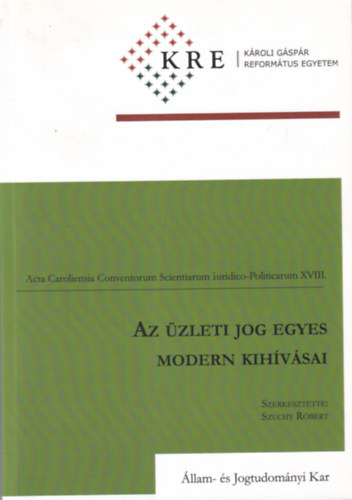 Szuchy R�bert - Az �zleti jog egyes modern kih�v�sai