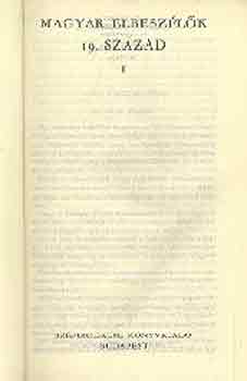 Magyar elbesz�l�k 19. sz�zad I.