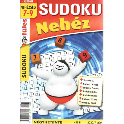 Füles Sudoku nehéz 2020/07