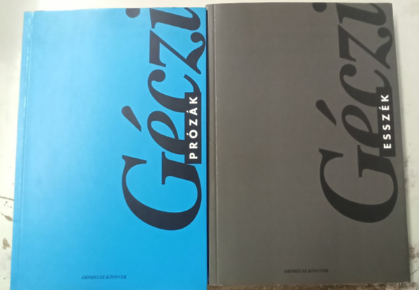 G�czi J�nos - 2 db G�czi J�nos: Essz�k +Pr�z�k - Mind a kett� k�tet dedik�lt