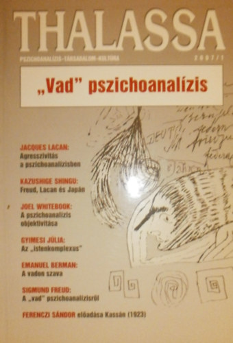 Palk� Magda  (szerk.) - Thalassa XVIII. �vfolyam 1. sz�m