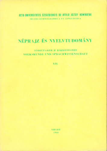 Ferenczi-Hajd-Nyri  (szerk.) - Nprajz s nyelvtudomny XII.