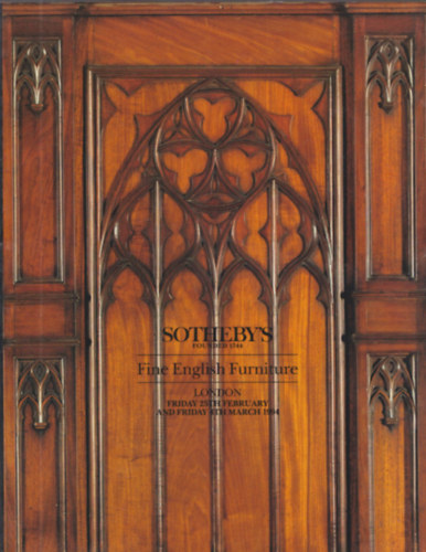 Sotheby's Fine English Furniture (London Driday 25th February and Friday 4th March 1994.)