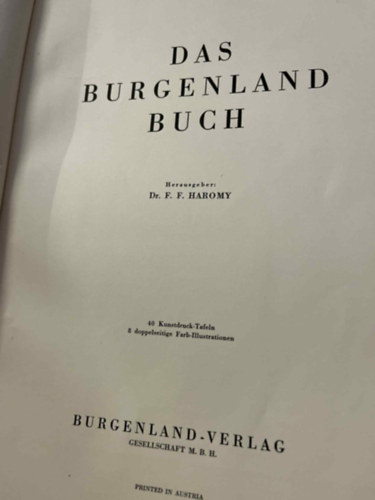dr. f. f. haromy - Das Burgenland-Buch