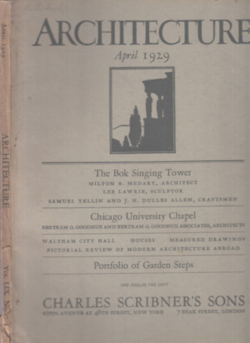 Architecture April 1929.