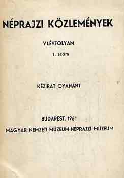 Nprajzi kzlemnyek VI. vfolyam 1. szm (1961)