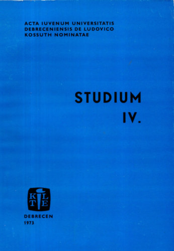 Lukcs Lszl - Studium IV.