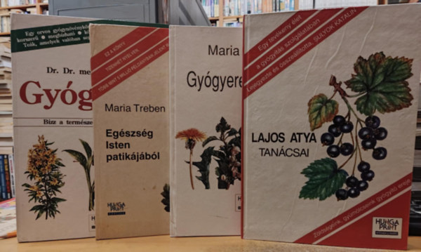 Dr. Maria Treben, Kernyi Lajos atya Fritz Geiger - 4 db termszetgygyszat: Egszsg Isten patikjbl + Gygyeredmnyeim + Gygytek + Lajos Atya tancsai
