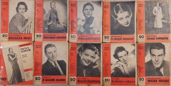 Renée Shann, Gert Rothberg, Walter Grogan, Courtis-Mahler, Diana Mills, Earl Rider David Maule - 13 darab a Milliók könyve sorozatból: 397: Klára lesz a feleségem!, 404: Mindent megteszek érted!, 405: győzelmes szerelem 408:Hiszek neked!, 413: Harc a boldogságért, 420: Bocsáss meg! II. kötet, 428: Az elhagyott menyasszony,