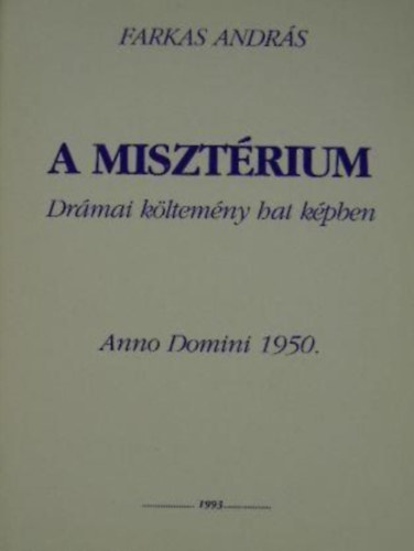 Farkas András - A misztérium