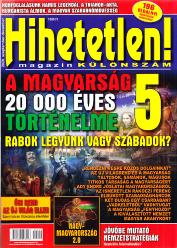 Szcs Rbert  (fszerk.) - Hihetetlen! magazin (klnszm) 2020. szeptember-december