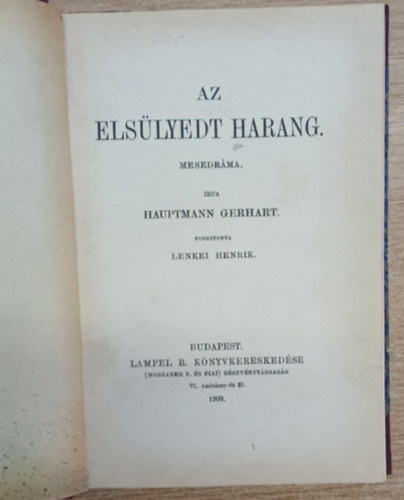 Gerhart Hauptmann - Az elsülyedt harang